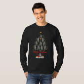 Xmas Lights Santa Irish Wolfhound Dog Christmas Tr Tシャツ (正面フル)