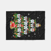 Xmas Lights Teeth Doctor Dentist Tooth Teeth Chris フリースブランケット (正面(横))