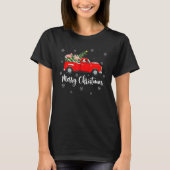 Xmas Lights Tree Santa Flamingo Red Truck Merry Ch Tシャツ (正面)