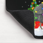 Xmas Lights Tree Santa Guinea Fowl Bird Merry Chri マウスパッド (コーナー)