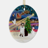 Xmas Magic - ウェルシュ・コーギー（三色) セラミックオーナメント (右)