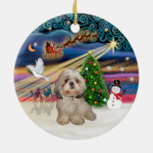 Xmas Magic - シーツゥー犬 (Y) セラミックオーナメント (裏面)