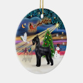 Xmas Magic - ジャイアント・シュナウザー(黒) セラミックオーナメント (右)