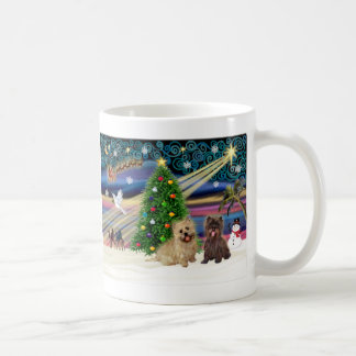 Xmas Magic-Cairn Pair-wheatn+brindle コーヒーマグカップ