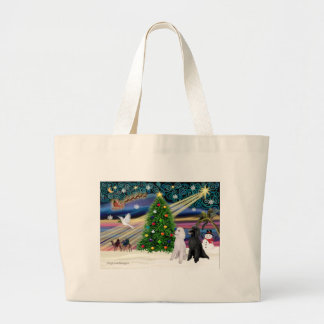 XMAS MAGIC-Poodle ST-Pair2 ラージトートバッグ