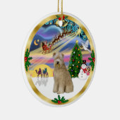 Xmas Magic-Wheaten Terrier 8 セラミックオーナメント (右)