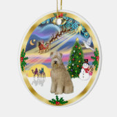 Xmas Magic-Wheaten Terrier 8 セラミックオーナメント (左)