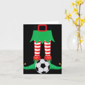Xmas Matching Soccer Elf Pajama Christmas Team S T カード (黄色い花)