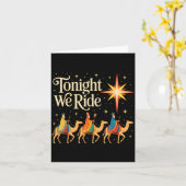 Xmas Men Women Nativity Three Wise Men Tonight We  カード (黄色い花)