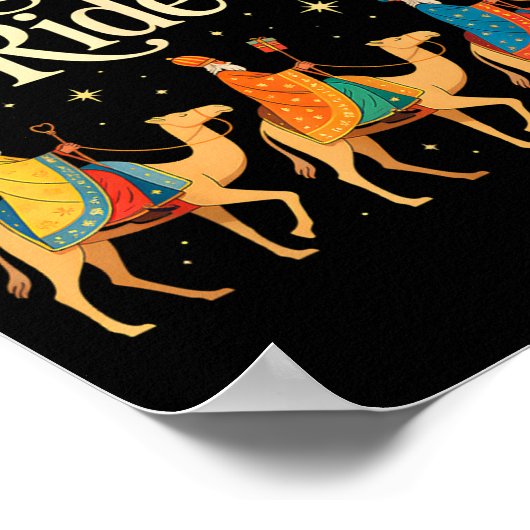 Xmas Men Women Nativity Three Wise Men Tonight We ポスター (角)