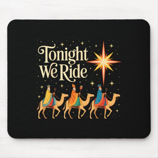 Xmas Men Women Nativity Three Wise Men Tonight We  マウスパッド (正面)