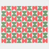 Xmas Mid-Century フリースブランケット (正面(横))
