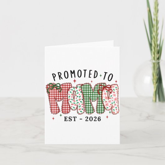 Xmas Mom Christmas Lace Coquette Promoted To Mama  カード (正面)