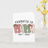 Xmas Mom Christmas Lace Coquette Promoted To Mama  カード (黄色い花)