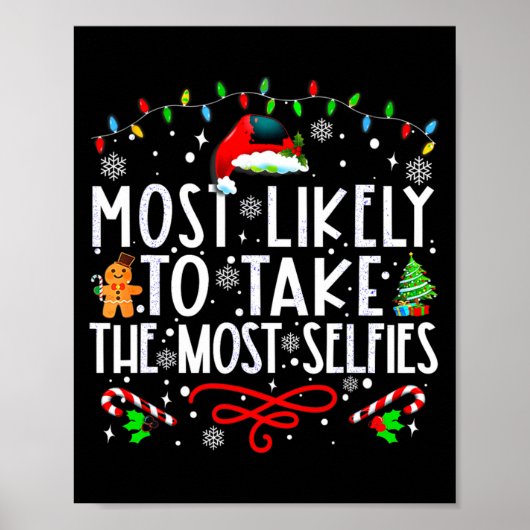 Xmas Most Likely To Take The Most Selfies Matching ポスター (正面)