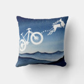 Xmas Mountain Bike Reindeer Christmas Star Night  クッション (裏面)