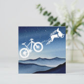 Xmas Mountain Bike Reindeer Christmas Star Night  シーズンカード (スタンド正面)