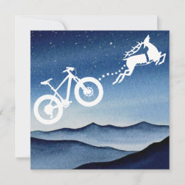 Xmas Mountain Bike Reindeer Christmas Star Night シーズンカード