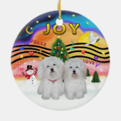 Xmas Music 2 - コトン・ド・テュレア (TWO) セラミックオーナメント (裏面)