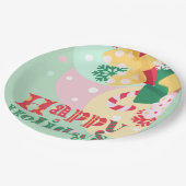 xmas office party supplies ペーパープレート (アングル)