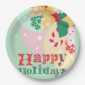 xmas office party supplies ペーパープレート (正面)