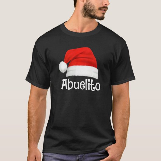 Xmas Pajama Group Matching Abuelito Christmas Hat Tシャツ (正面)