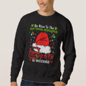 Xmas Pajamas Be Nice To The Software Developer Chr スウェットシャツ (正面)