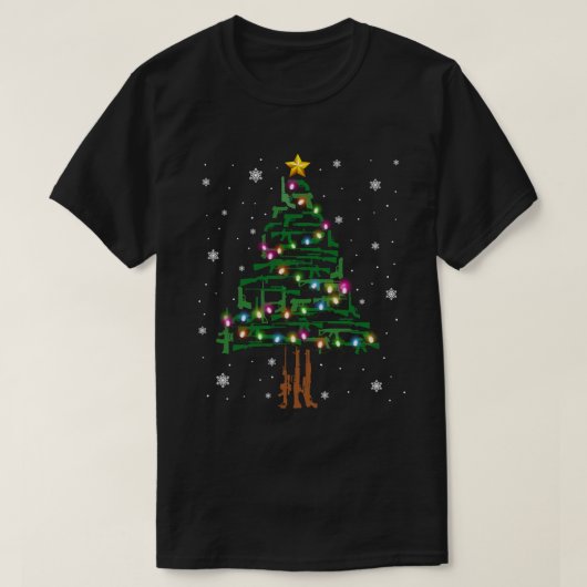 Xmas Patriotic 2nd Amendment Gun Christmas Tree Tシャツ (デザイン正面)