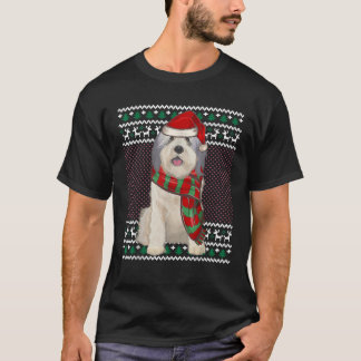 Xmas Polish Lowland Sheepdog Dog Santa Hat Ugly Ch Tシャツ