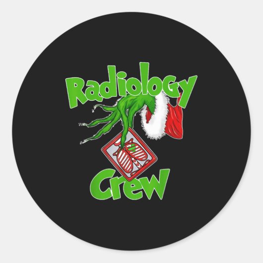 Xmas Radiology Christmas Radiologist Xray Tech Fun ラウンドシール (正面)