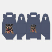 Xmas Rottweiler Dog Christmas Wearing A Scarf フェイバーボックス (見開き)