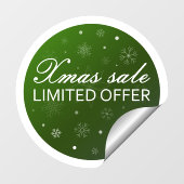 Xmas Sale Limited Offer - Green Silver ウィンドウサイン (シート)