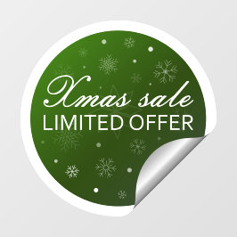 Xmas Sale Limited Offer - Green Silver ウィンドウサイン