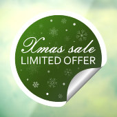 Xmas Sale Limited Offer - Green Silver ウィンドウサイン (シート3)
