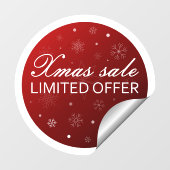 Xmas Sale Limited Offer - Red Silver  ウィンドウサイン (シート)