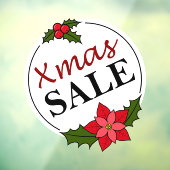 Xmas Sale Sticker - Holiday Window Cling ウィンドウサイン (シート3)