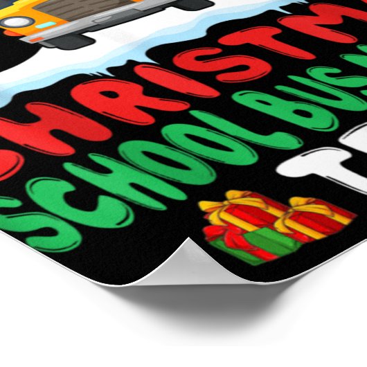 Xmas School Bus Monitor Team School Bus Monitor T  ポスター (角)
