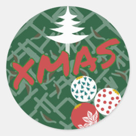 Xmas sticker ラウンドシール