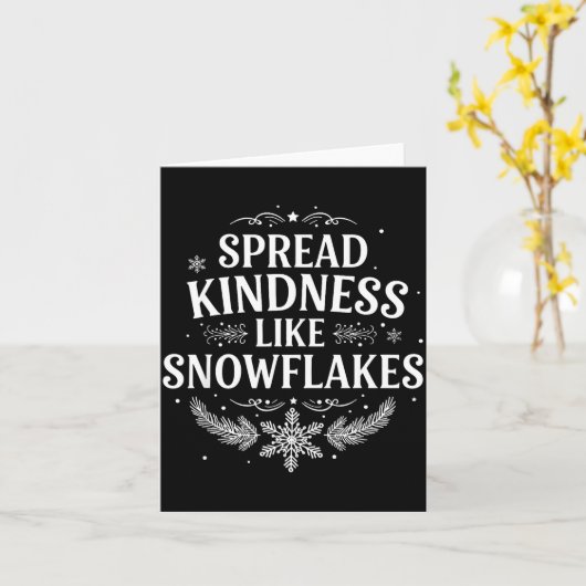 Xmas Themed Spread Kindness Like Snowflakes Merry  カード (黄色い花)