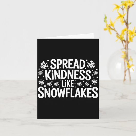 Xmas Themed Spread Kindness Like Snowflakes Merry  カード (黄色い花)