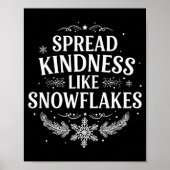 Xmas Themed Spread Kindness Like Snowflakes Merry ポスター (正面)