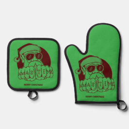 Xmas Time Potholder Set 鍋つかみ&鍋敷きセット