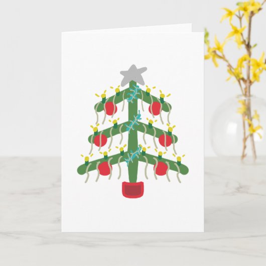 Xmas Tree カード (黄色い花)