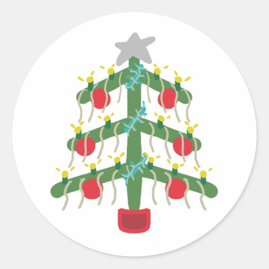 Xmas Tree ラウンドシール (正面)