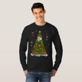 Xmas Tree Decorations Lights Santa Bengal Cat Chri Tシャツ (正面フル)