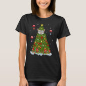 Xmas Tree Decorations Lights Santa Cat Christmas Tシャツ (正面)