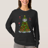 Xmas Tree Decorations Lights Santa Panda Christmas Tシャツ (正面)
