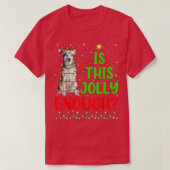 Xmas Tree Is This Jolly Enough Alaskan Malamute Ch Tシャツ (デザイン正面)