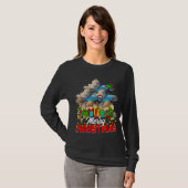 Xmas Tree Lights Christmas Pajama Fish Animals Lov Tシャツ (正面フル)