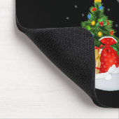 Xmas Tree Lights Santa Hat Musical Ukulele Guitar マウスパッド (コーナー)